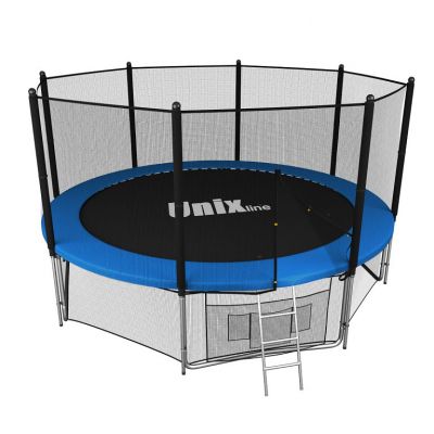 Батут с сеткой UNIX line 12 ft outside Blue (366 см)